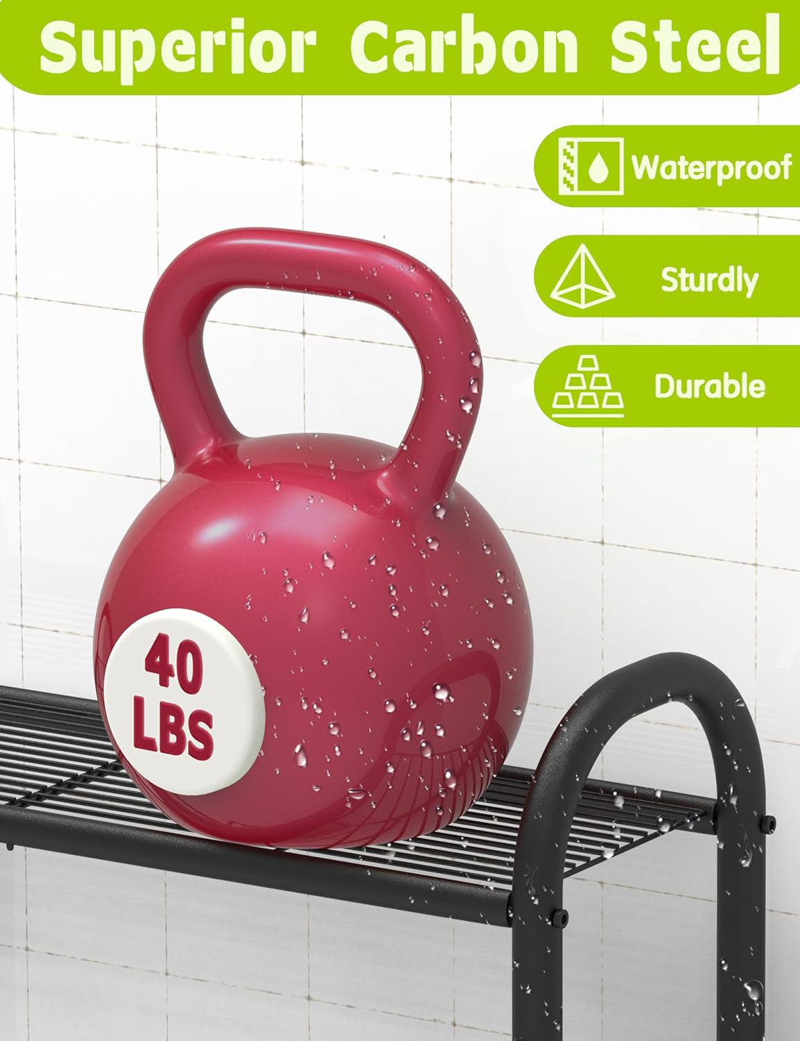 5-Tier Metal Plant Stand – Heavy Duty Waterproof Indoor Outdoor Plant Shelf with Leveling Feet for Living Room, Patio & Garden – Black