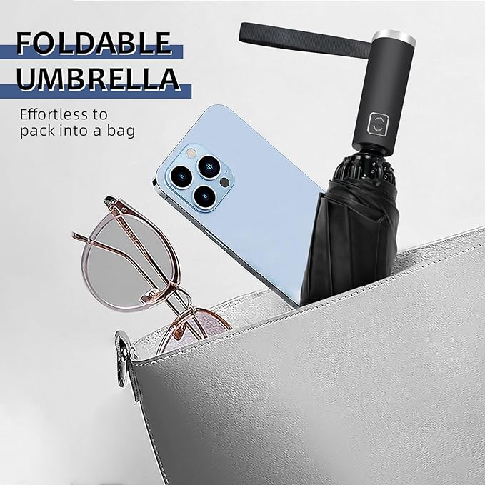 2-Pack Windproof Travel Umbrella – Unbreakable, Automatic, Foldable for Men and Women