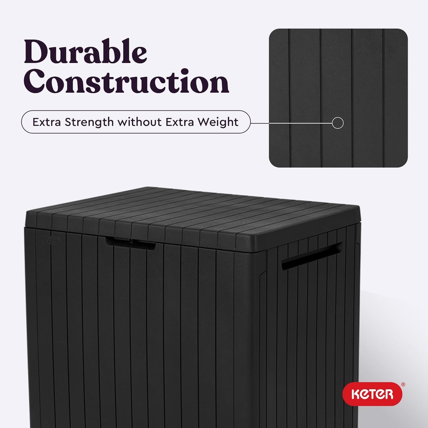 30-Gallon Resin Outdoor Storage Box and Patio Furniture Side Table