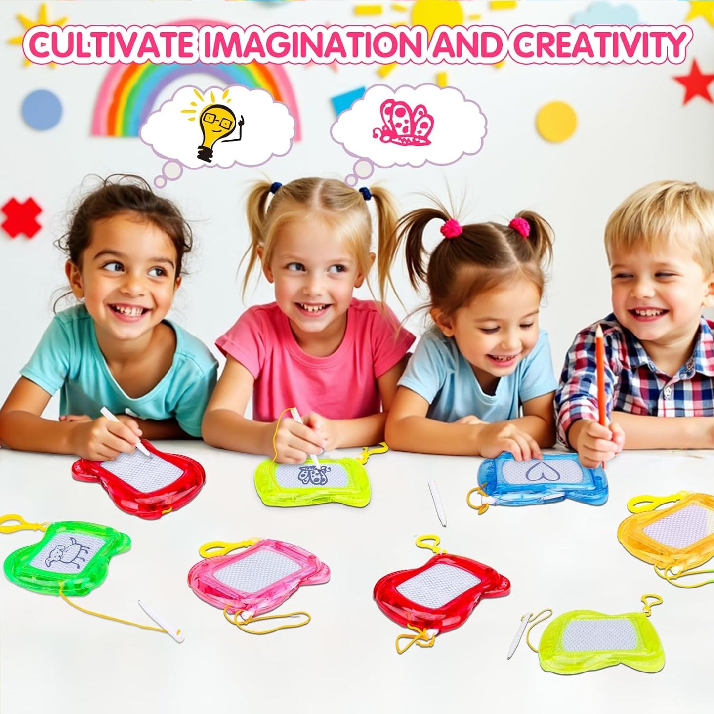 16PCS Mini Magnetic Drawing Boards - Party Favors for Kids, Classroom Prizes, and Goodie Bag Stuffers