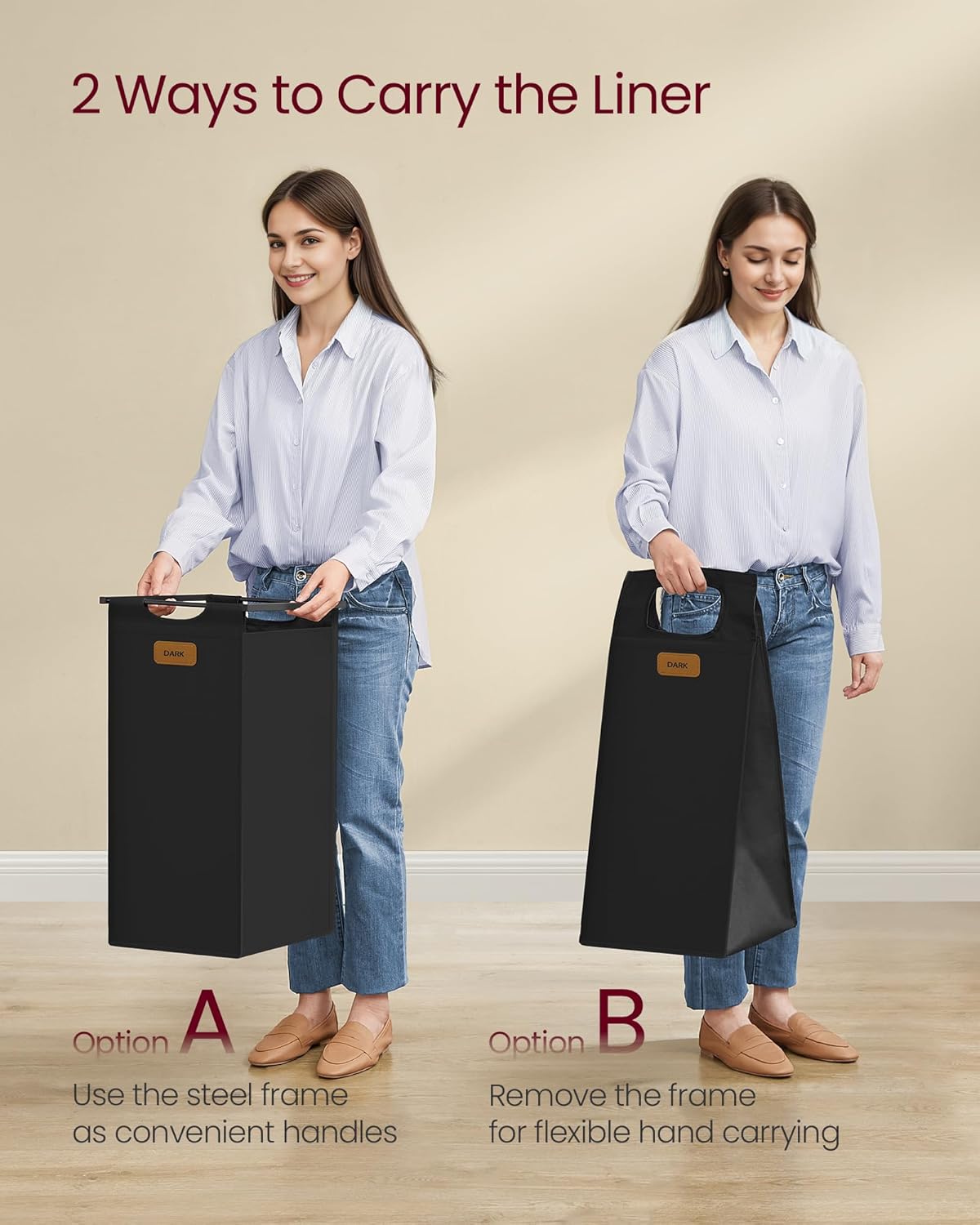 Laundry Hamper and Sorter: Rolling Cart with Shelves and Liners