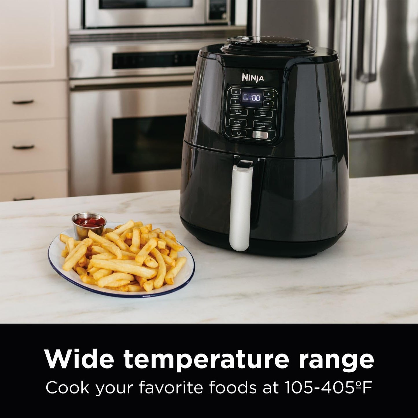 4-in-1 Air Fryer, Roast, Bake, Air Fry, Roast, Broil, Reheats, & Dehydrates 4 QT