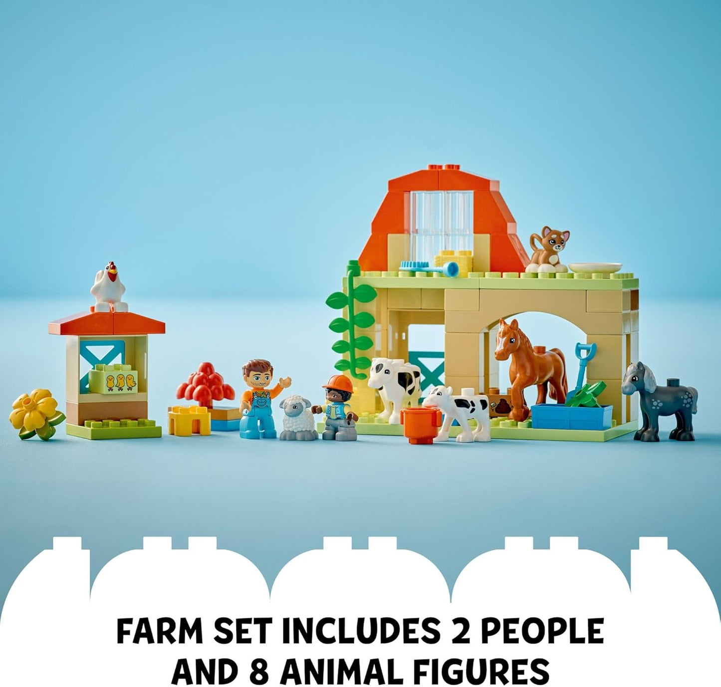 Town Animal Care Playset - Educational Building Blocks for Toddlers & Preschoolers (Ages 2+) with Animal Figures