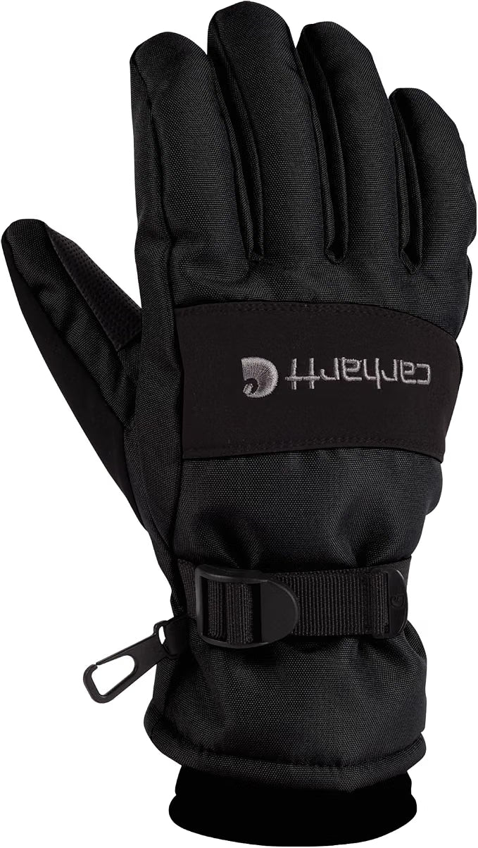 Men’s Waterproof Insulated Winter Gloves – Knit Cuff Cold Weather Gloves, Black, Large