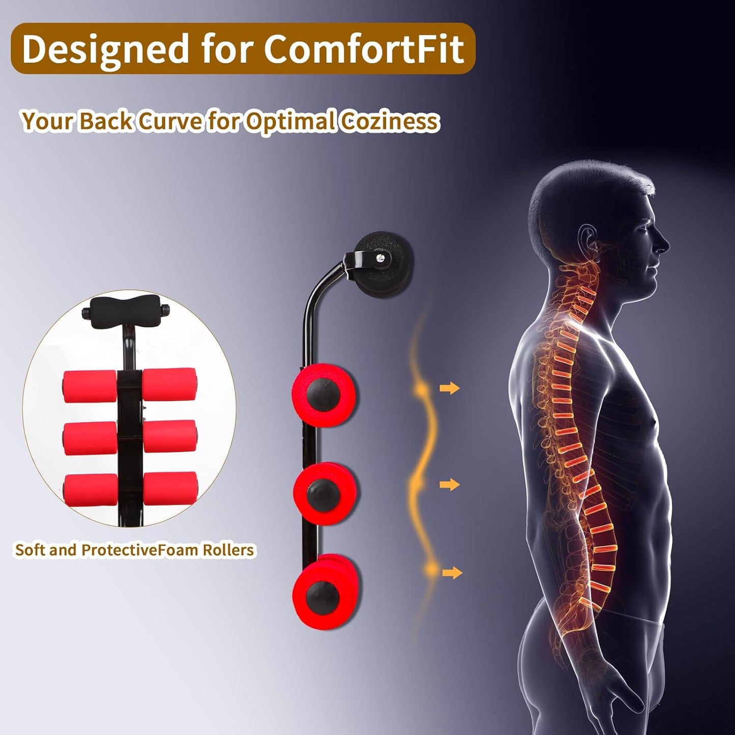 Foldable Ab Machine - Sit-Up Bench & Core Trainer for Portable Ab Workouts