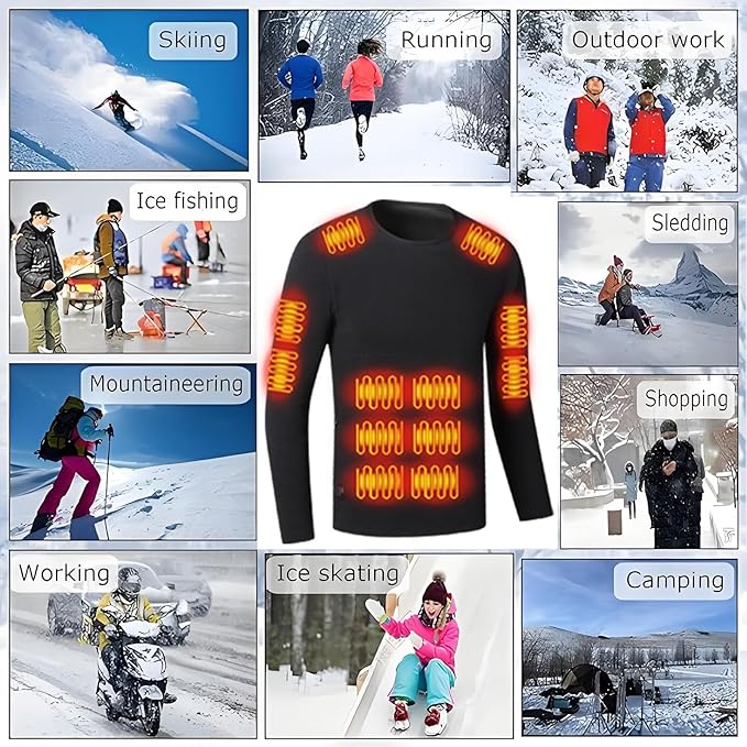 USB Heated Thermal Underwear Set – 26-Zone Top & 16-Zone Pants (Unisex, S–4XL)