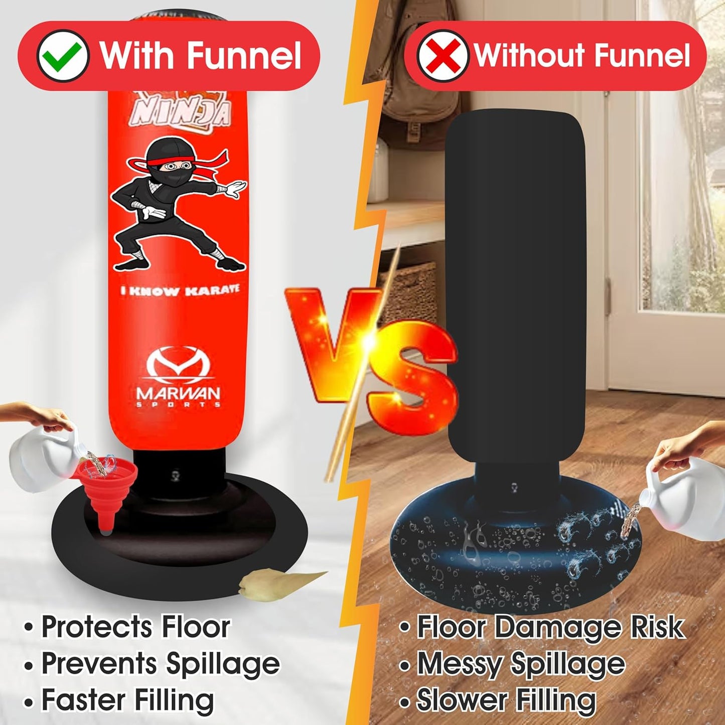 Kids Punching Bag Set Inflatable