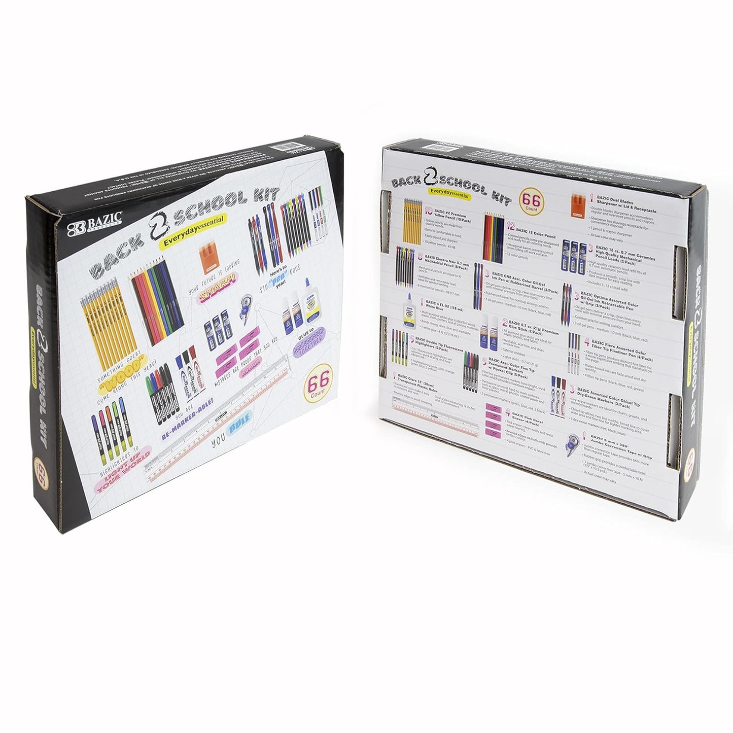 School Supply Box for Elementary Student K-6 School Kit Pack
