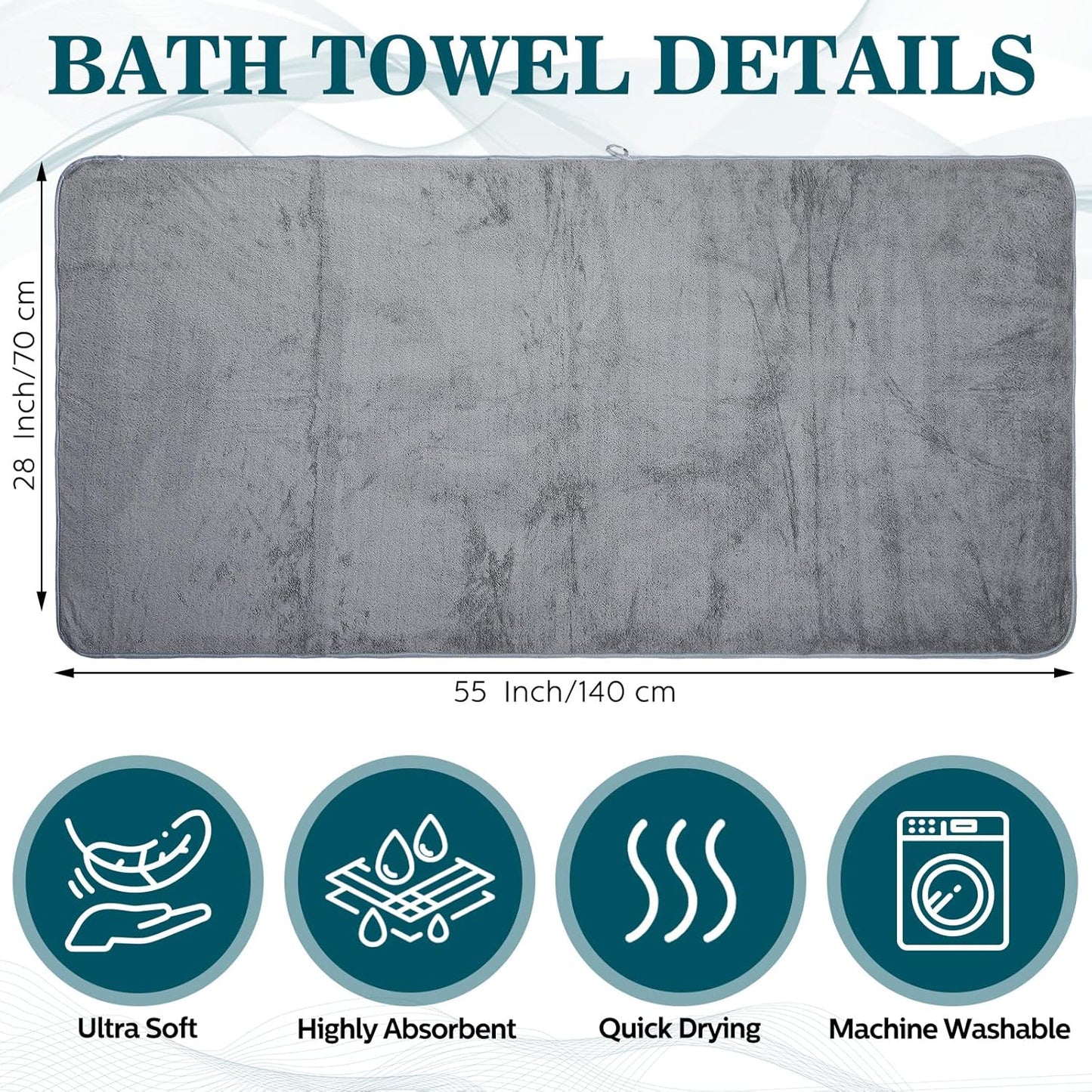 10-Piece Microfiber Coral Velvet Towel Set – Highly Absorbent for Bath, Beach, and Travel