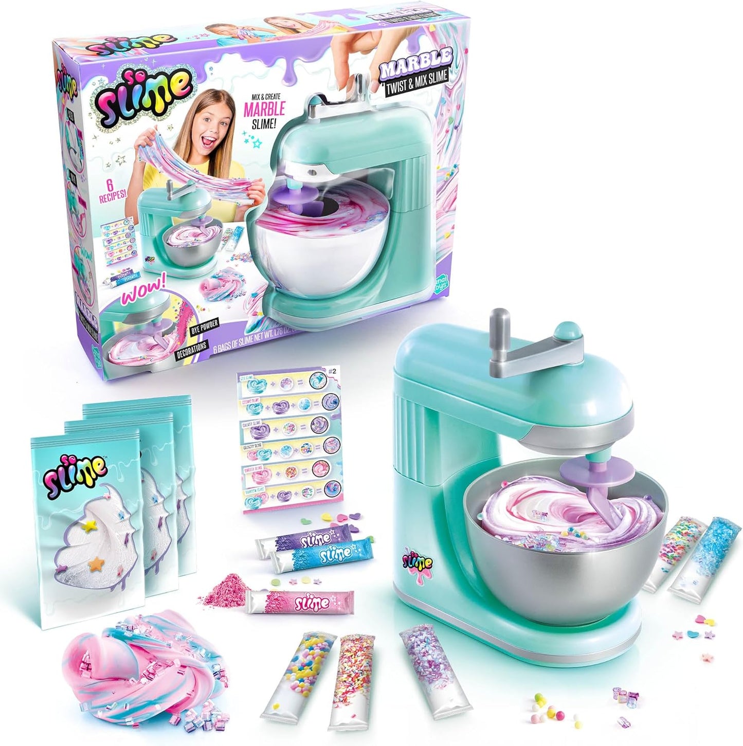 So Slime Marble Twist N Slime Mixer, Multicolored