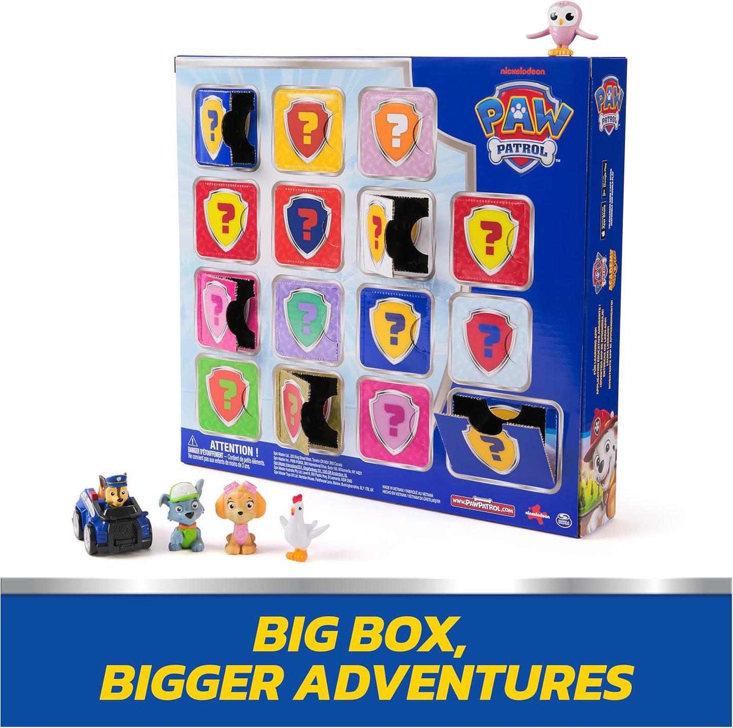 8 Mini Figures, 2 Animal Figures, 4 Sticker Sheets & 1 Pup Squad Racer - Kids Toys for Ages 3+