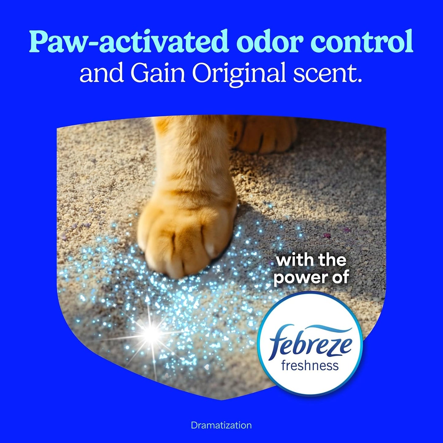 Advanced Odor Shield Lightweight Clumping Cat Litter ā Gain Scent with Febreze & Ammonia Block, 18.5 lb (2 Pack)