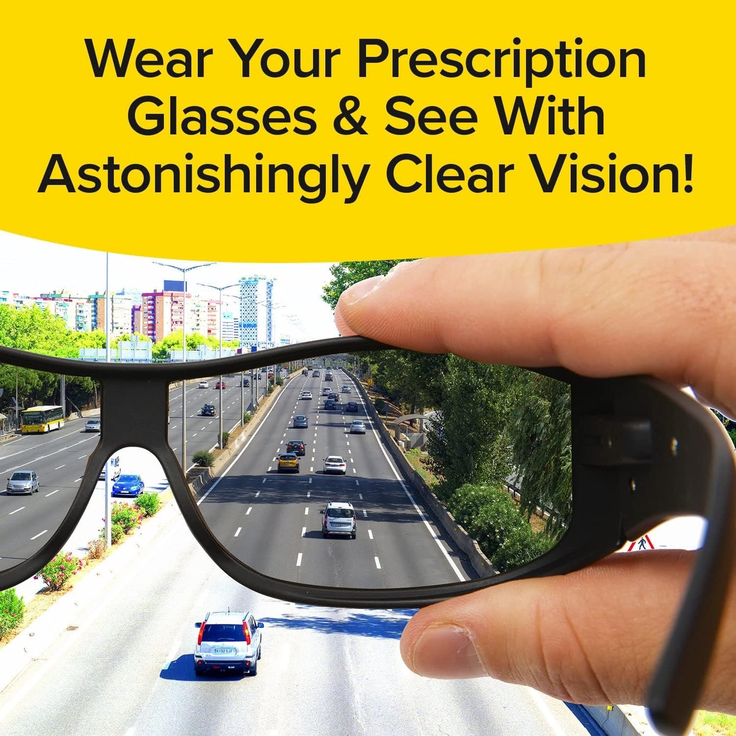 Wrap Arounds HD Polarized Sunglasses: Fits Over Prescription Glasses, Anti-Glare & UV Protection, Unisex