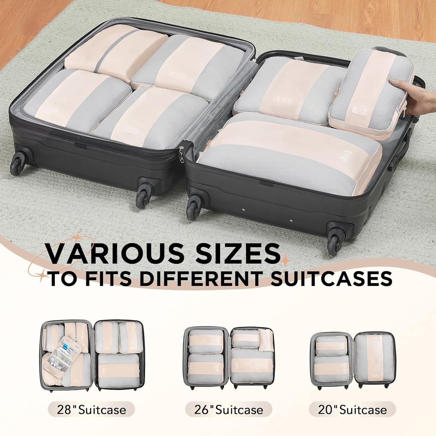10 Compression Packing Cubes for Women Travelers: Essential Luggage Storage and Space Savers