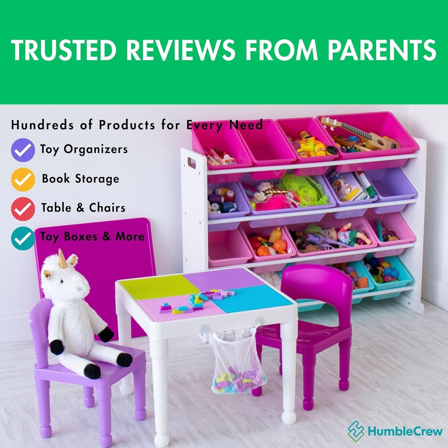 Large Toy Storage Organizer with 16 Removable Bins