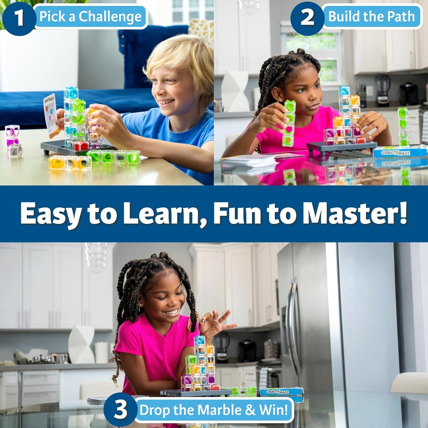 Gravity Maze - Falling Marble Logic Game | STEM Toy for Kids Ages 8-12 - Boosts Critical Thinking & Problem Solving - Educational Fun