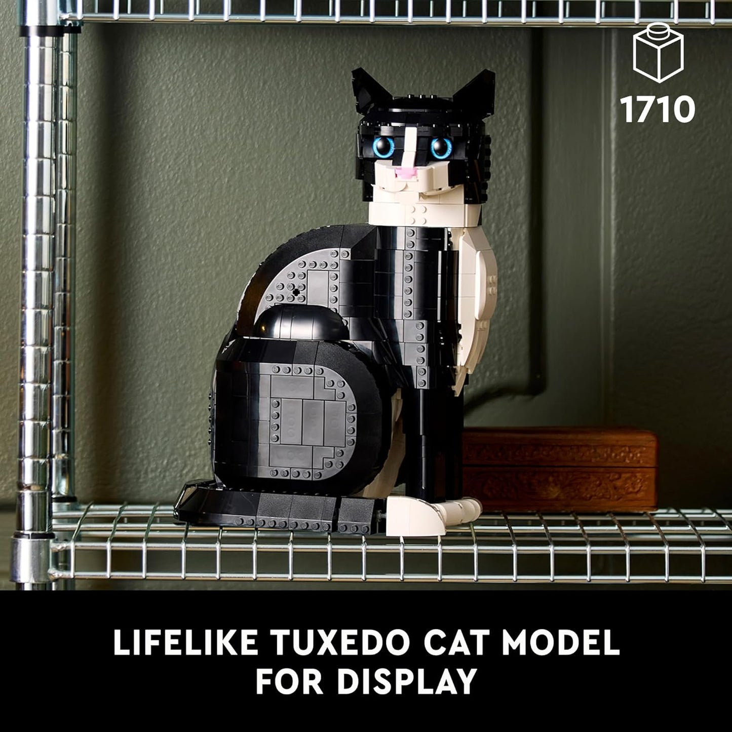 Ideas Tuxedo Cat Building Set – DIY Home Décor Craft Kit for Adults (Ages 18+)