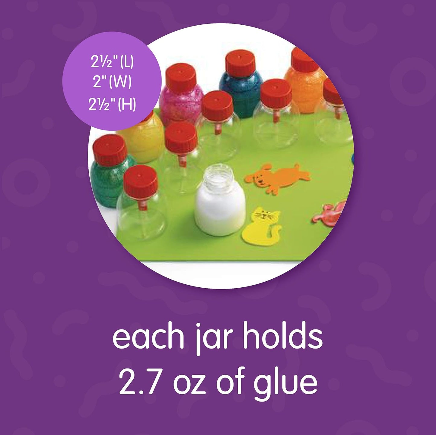12-Pack Empty Glue Jar Set with Brushes for Arts & Crafts
