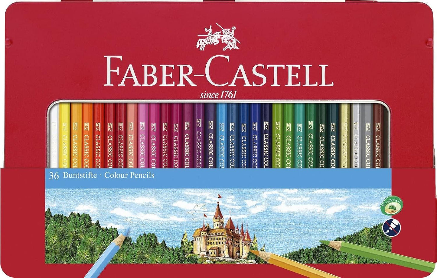 Classic Colored Pencils Set: 36 and 48 Vibrant Colors in Metal Tin