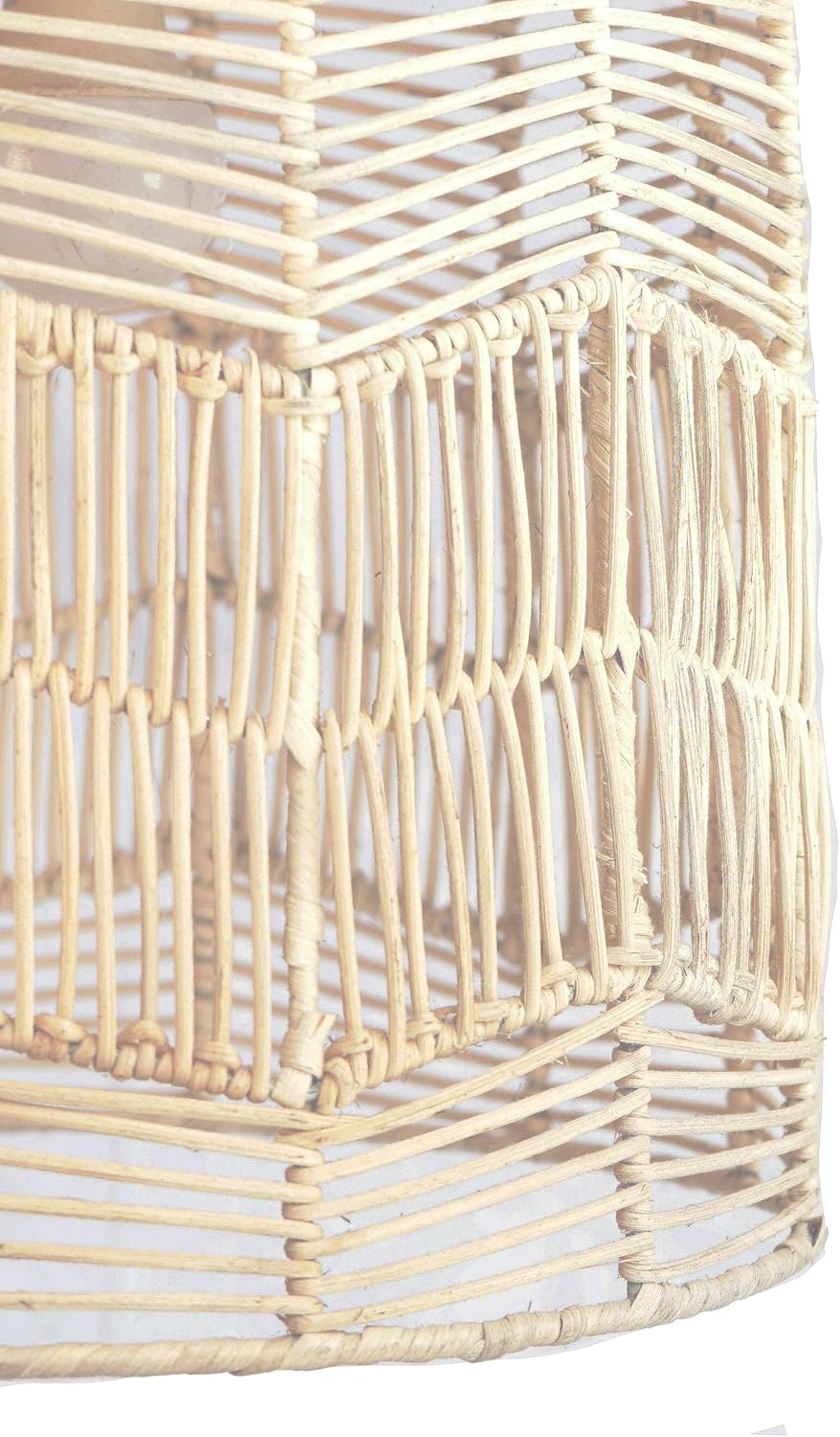 Handcrafted Rattan Pendant Light Shade - Bell Shape, 14"H x 12"W