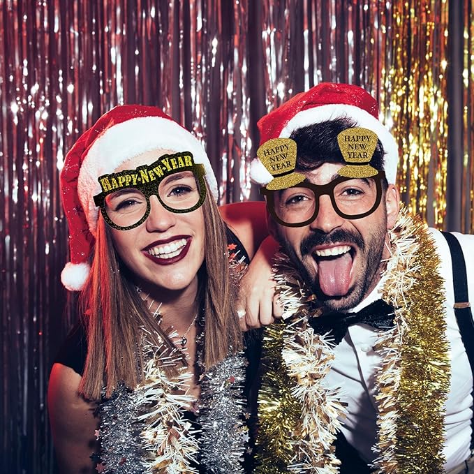 39 Pieces New Year's Eve Party Supplies 2026 - Headbands, Tiaras, and Glasses
