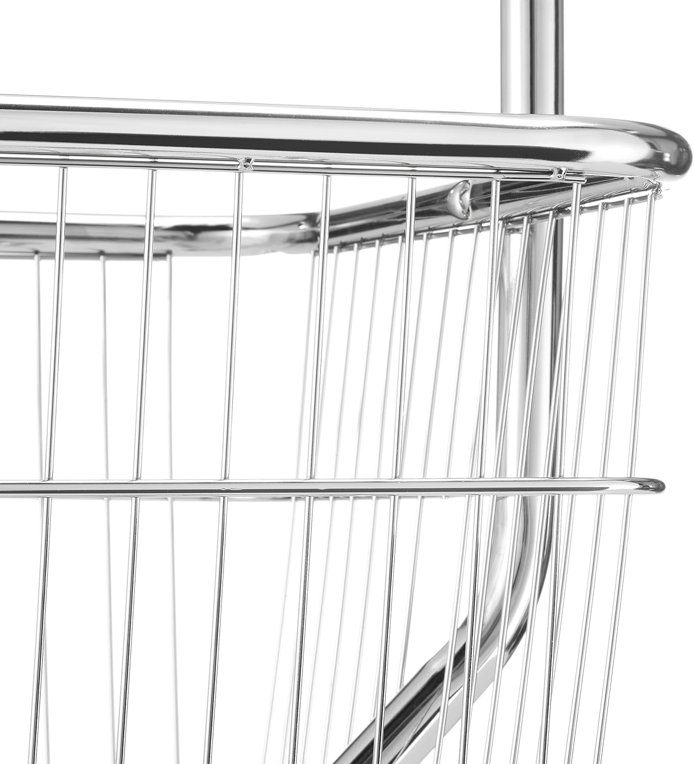 Commercial Rolling Laundry Butler with Wire Storage Rack
