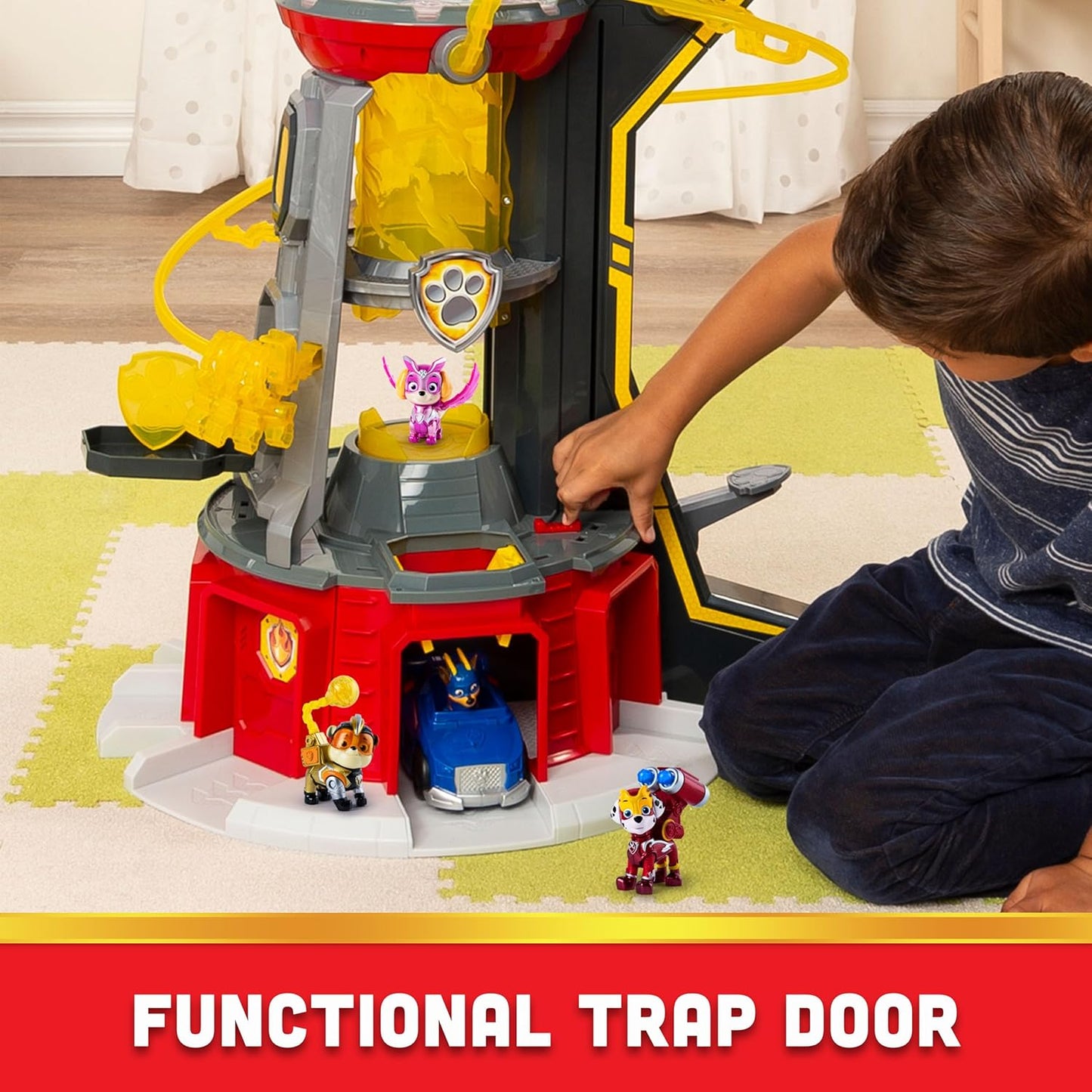 Paw Patrol Mighty Lookout Tower – Lights, Sounds, Toy Car & 4 Exclusive Figures (Ages 3+)