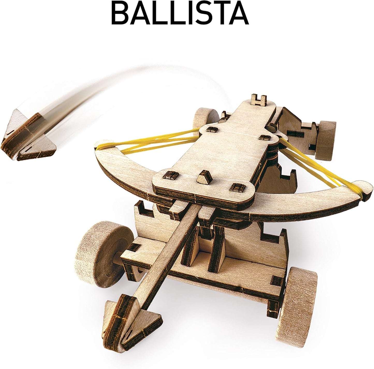 National Geographic Da Vinci Catapult Kit – Wooden 3D Puzzle & STEM Engineering Model for Kids