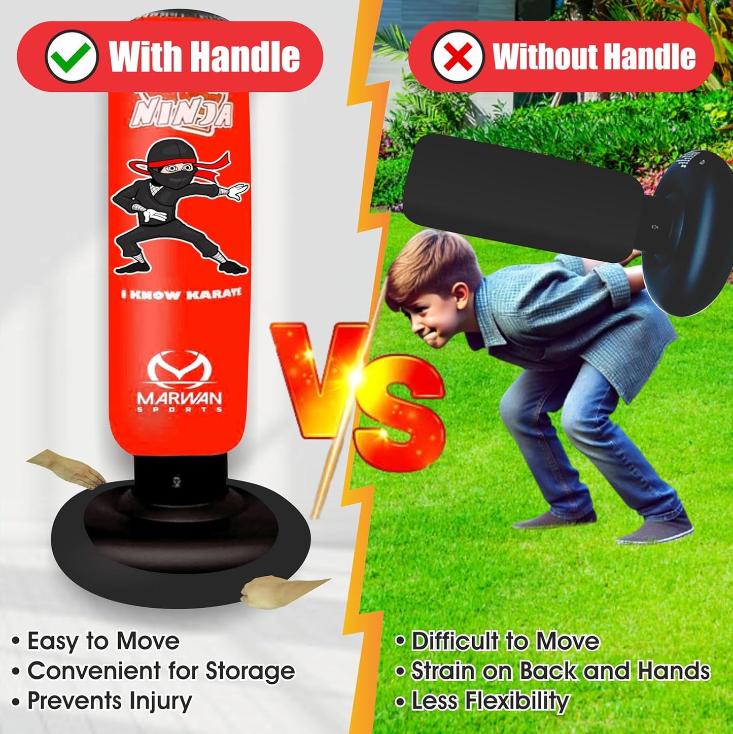 Kids Punching Bag Set Inflatable