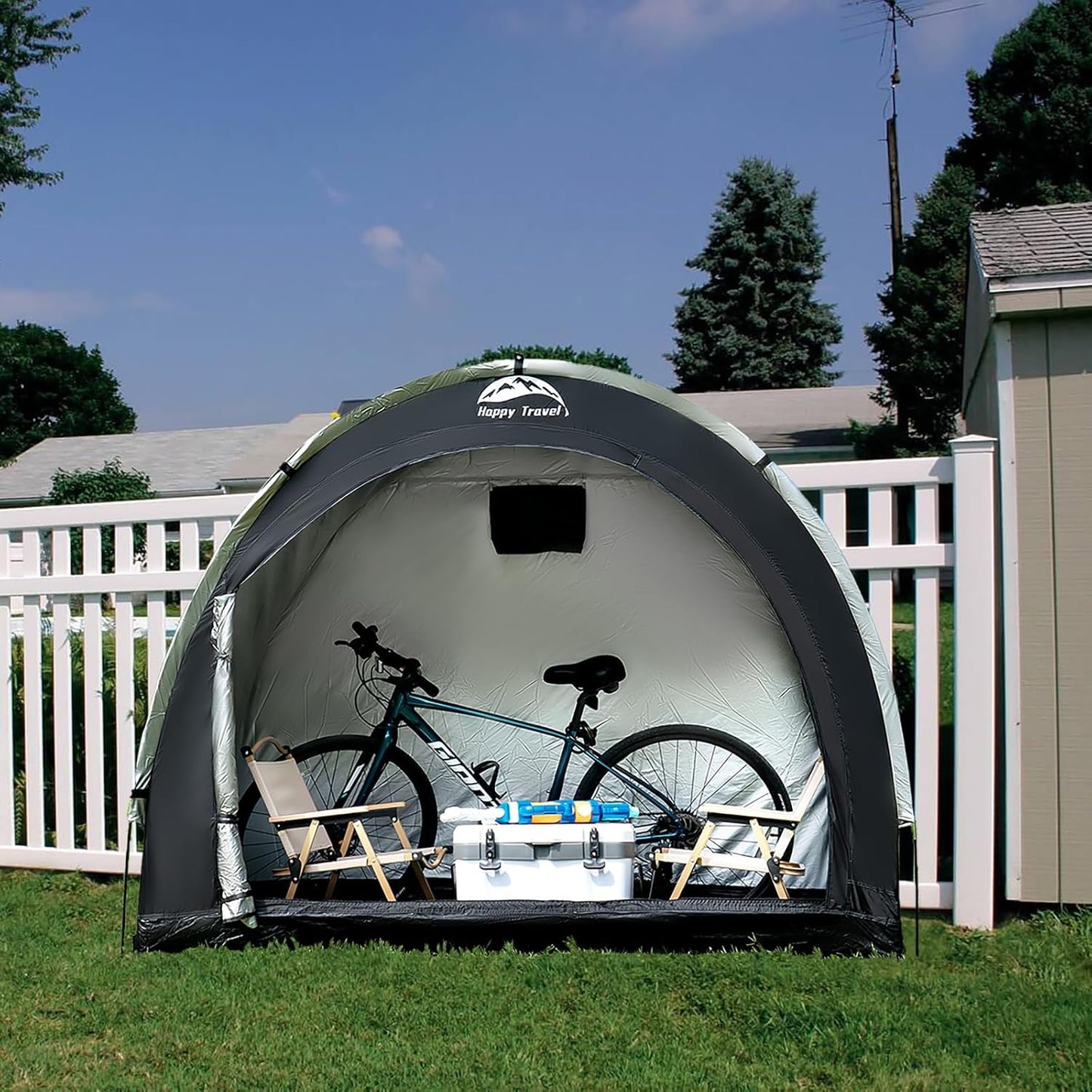 Bike Storage Shed Tent with 210D Oxford Fabric PU4000 Waterproof for 2-8 Bikes