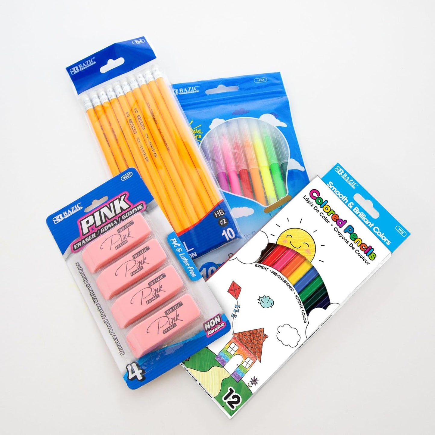 School Supply Box for Elementary Student K-6 School Kit Pack