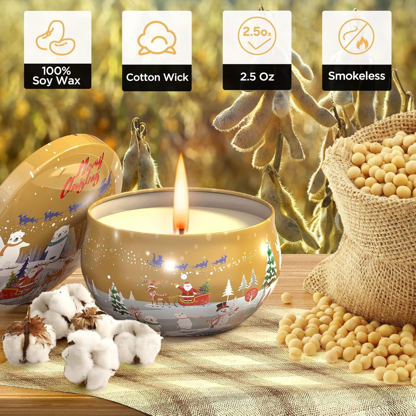 Gift Sets Scented Aromatherapy Candles of 12 for Women