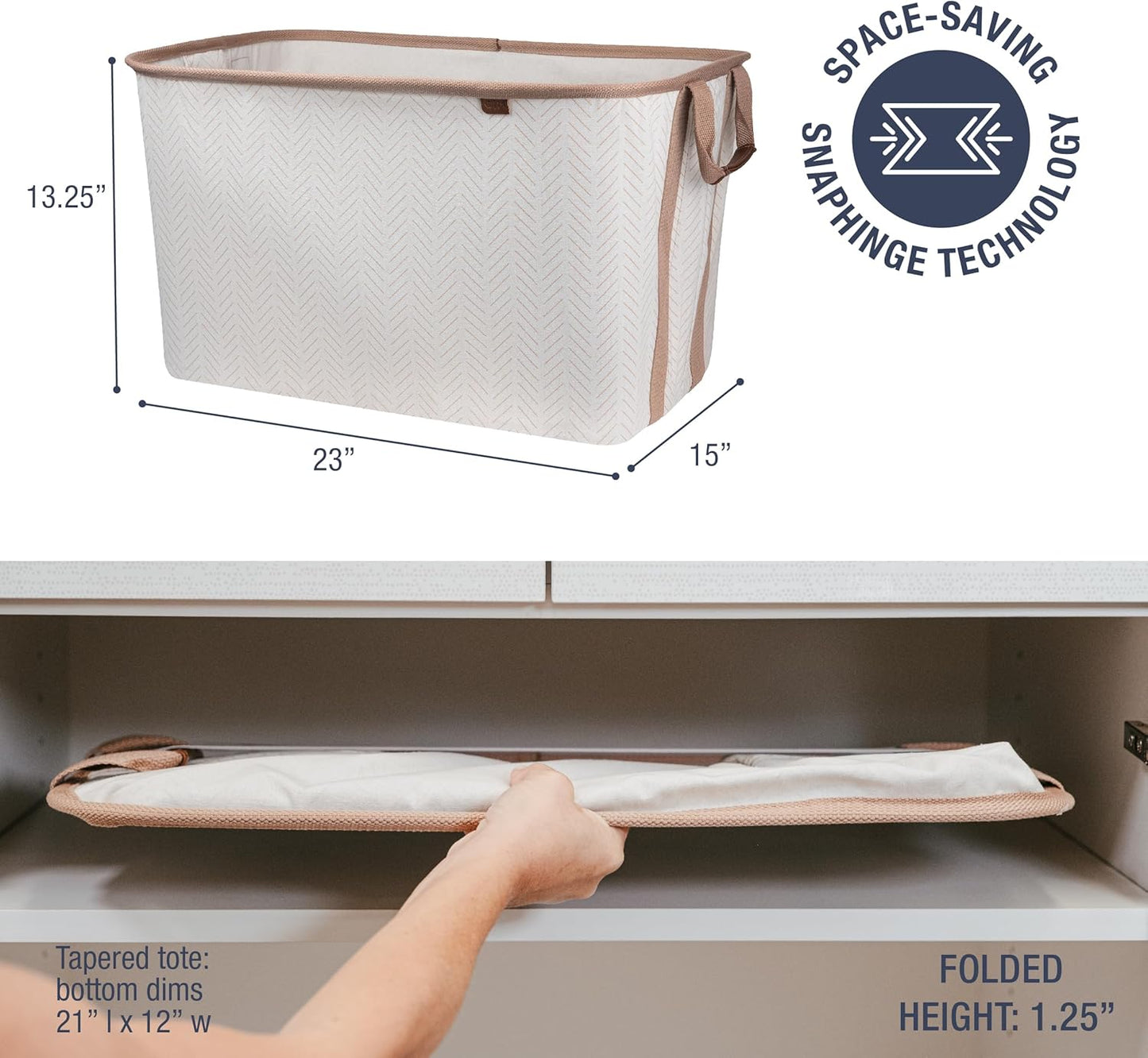2-Pack 60L Collapsible Laundry Baskets with Handles