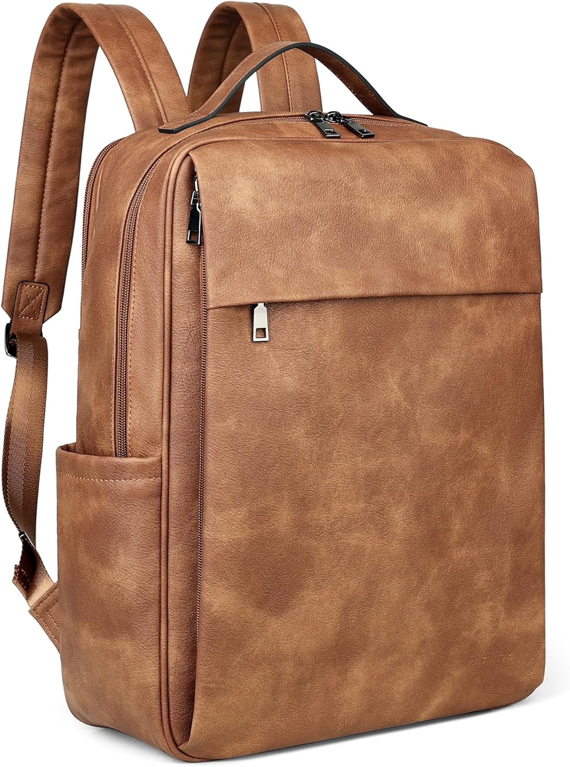 15.6 inch PU Leather Laptop Backpack Purse for Women