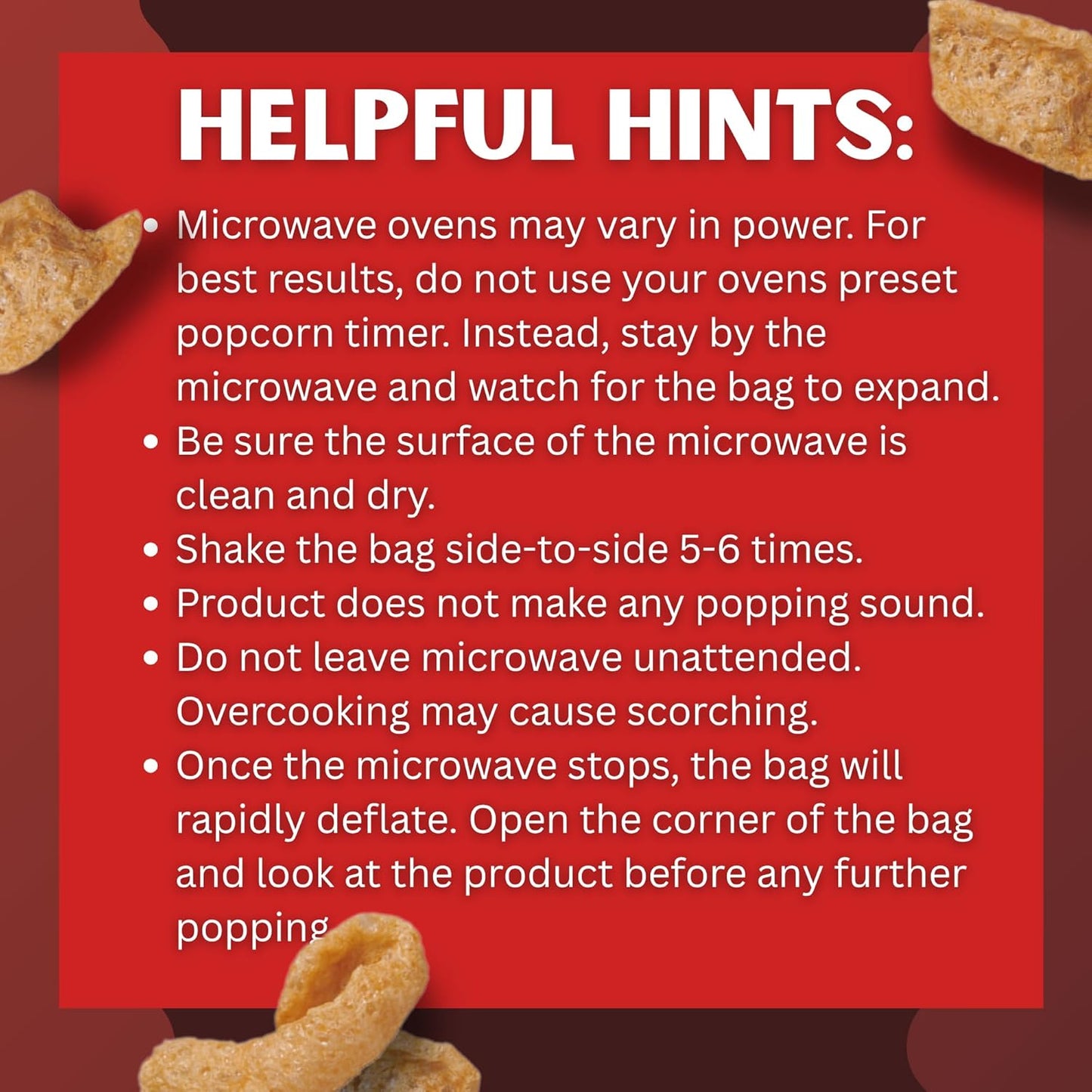 Hot & Spicy Microwave Pork Rinds (Chicharrones) ā Bacon Curls, 1.75 oz Bags (18 Pack)