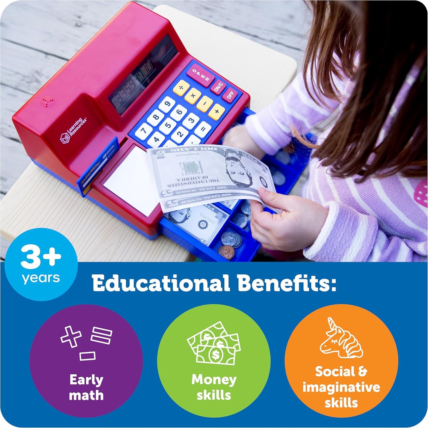 Pretend & Play Cash Register Toy - Educational Gift for Kids