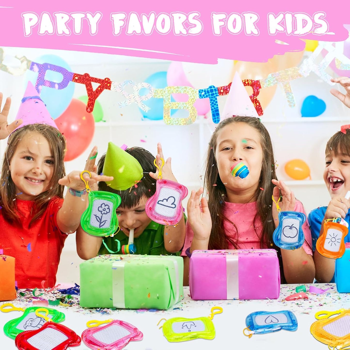 16PCS Mini Magnetic Drawing Boards - Party Favors for Kids, Classroom Prizes, and Goodie Bag Stuffers
