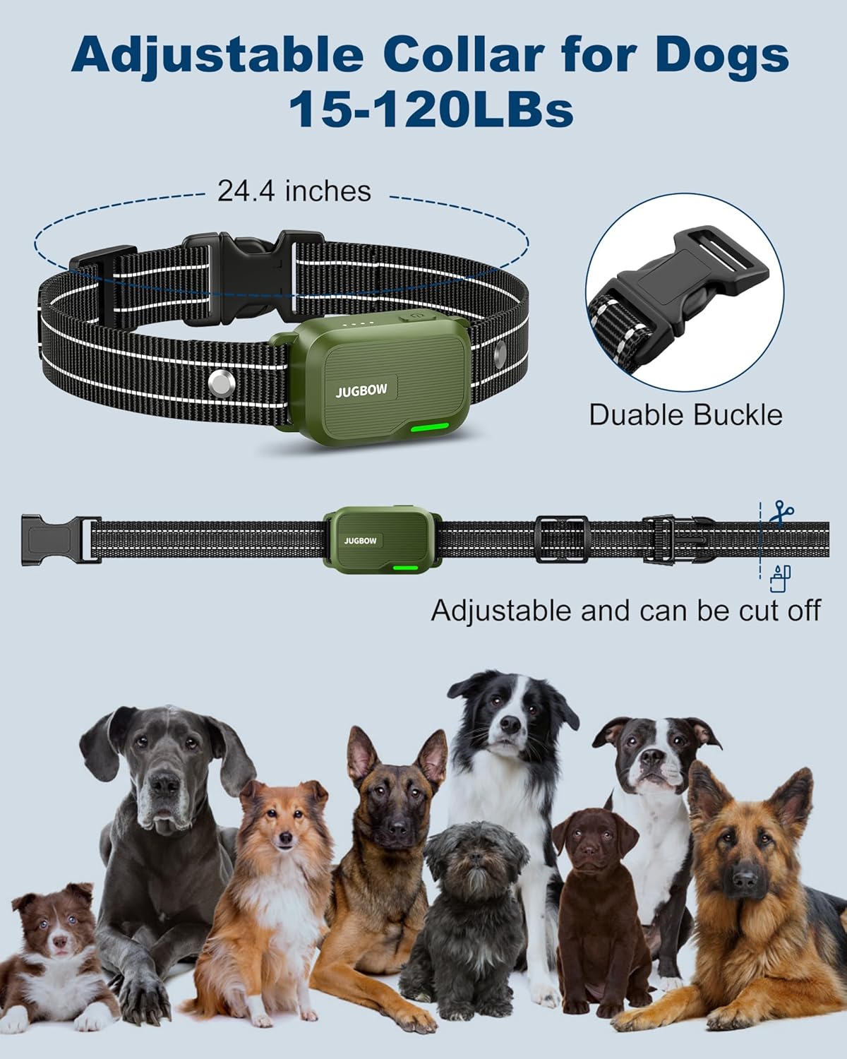 3300FT Dog Shock Collar with Remote Innovative IPX7 Waterproof, Rechargeable E-Collar for All Breeds