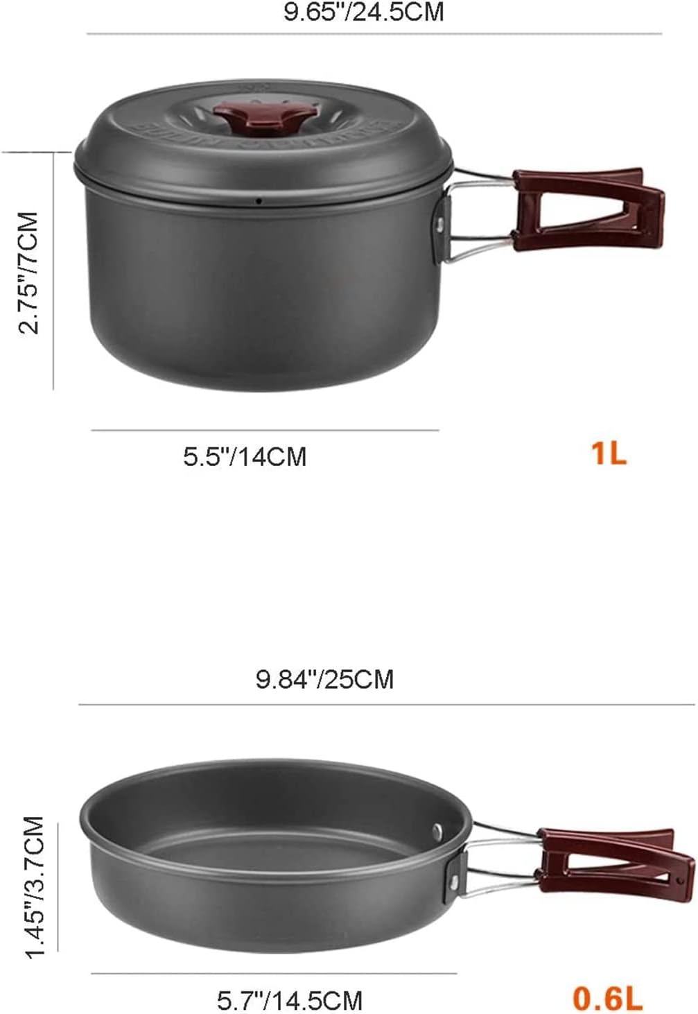 Lightweight Camping Cookware Set for Family Hiking and Picnics