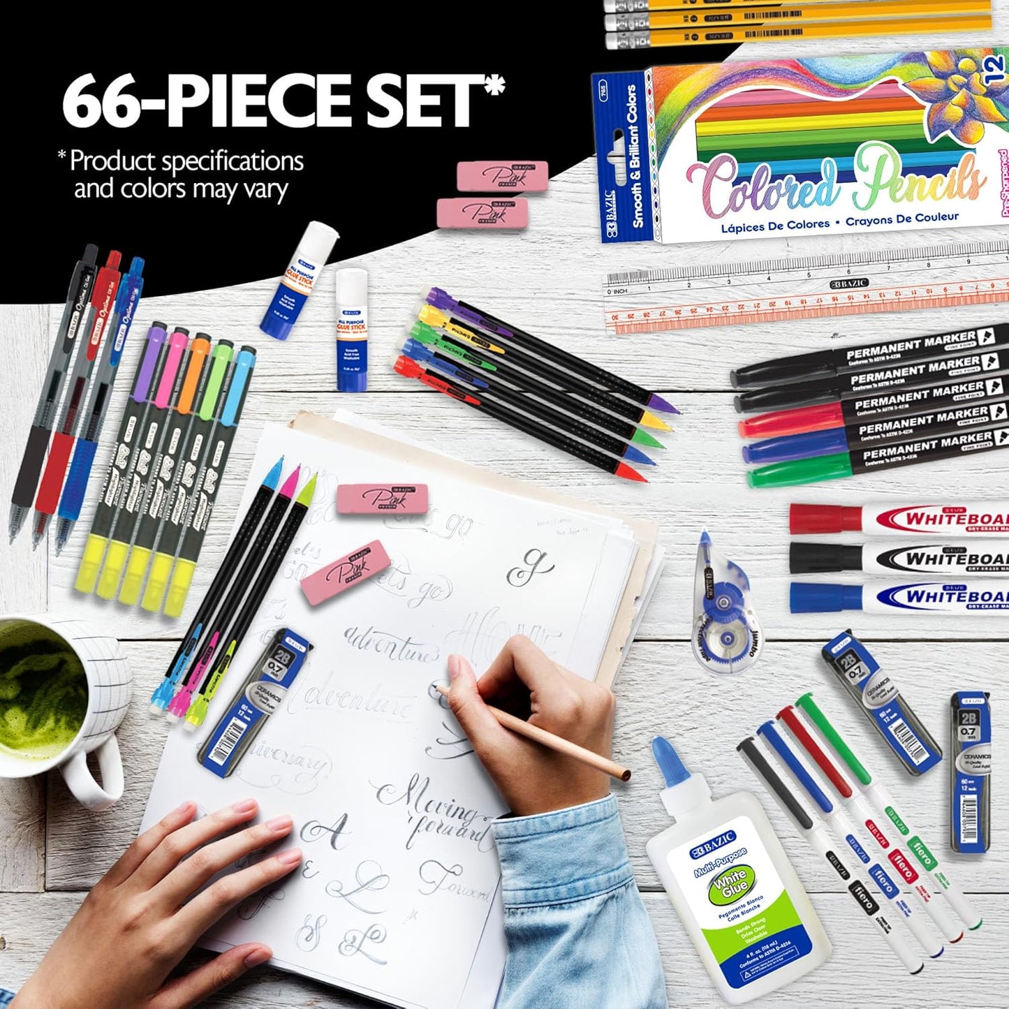 School Supply Box for Elementary Student K-6 School Kit Pack
