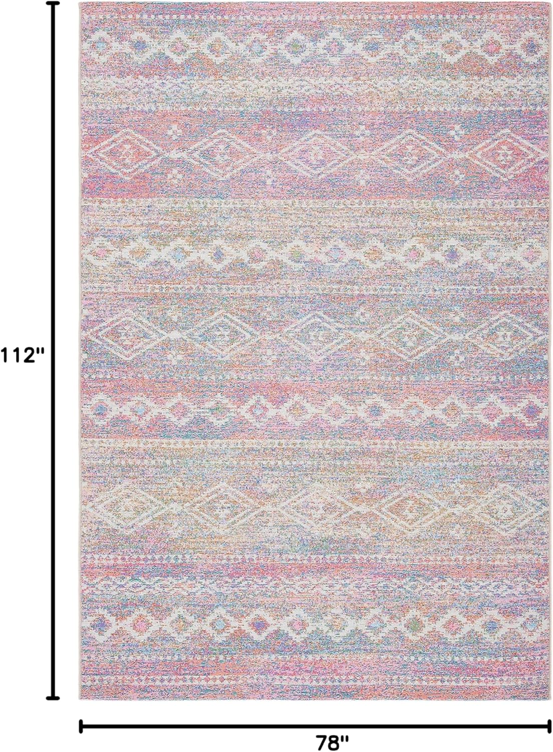 Rectangular Area Rug, Non-Shedding Indoor/Outdoor Easy-Clean