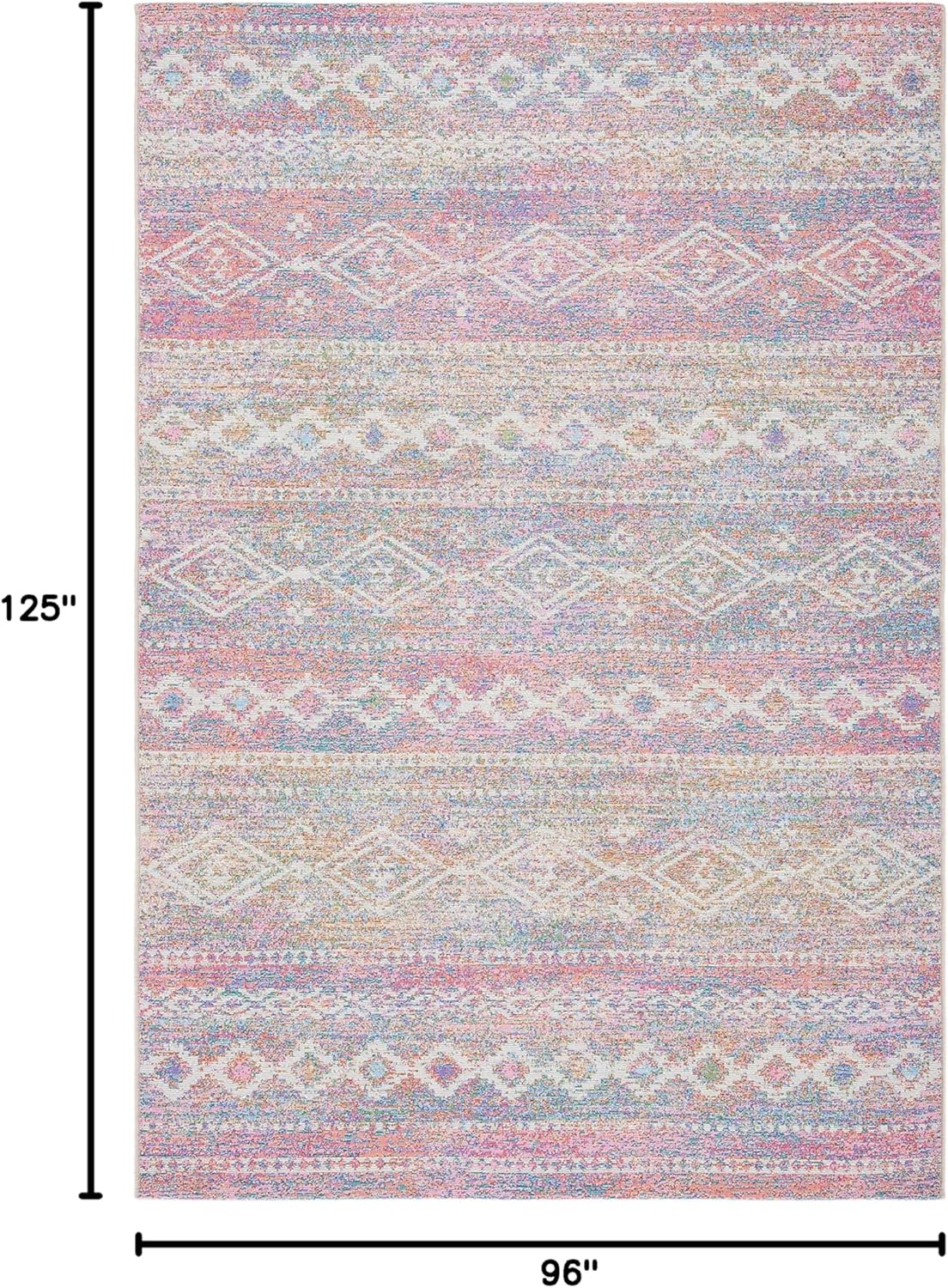 Rectangular Area Rug, Non-Shedding Indoor/Outdoor Easy-Clean
