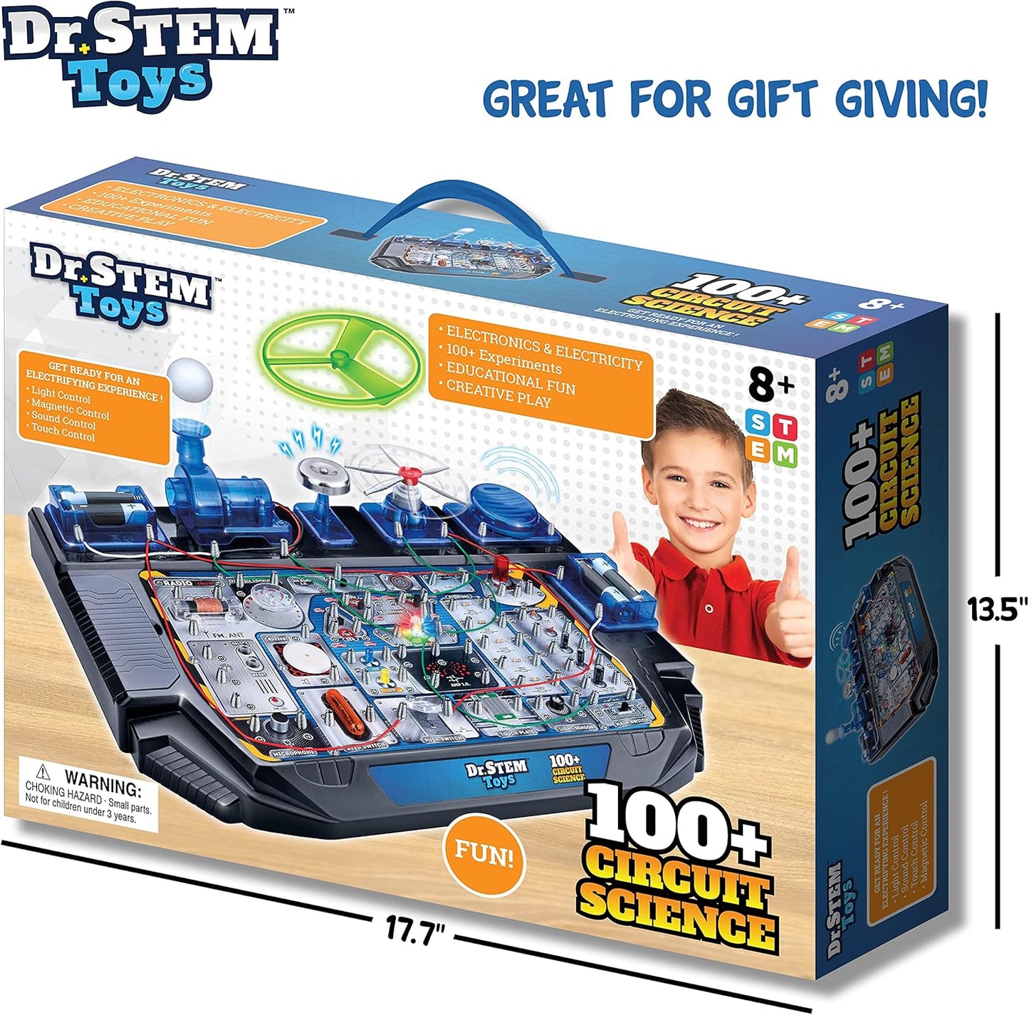 Dr. STEM Circuit Science Kit – 100+ Electrical Experiments with Lights, Sounds & Action (Ages 8+)