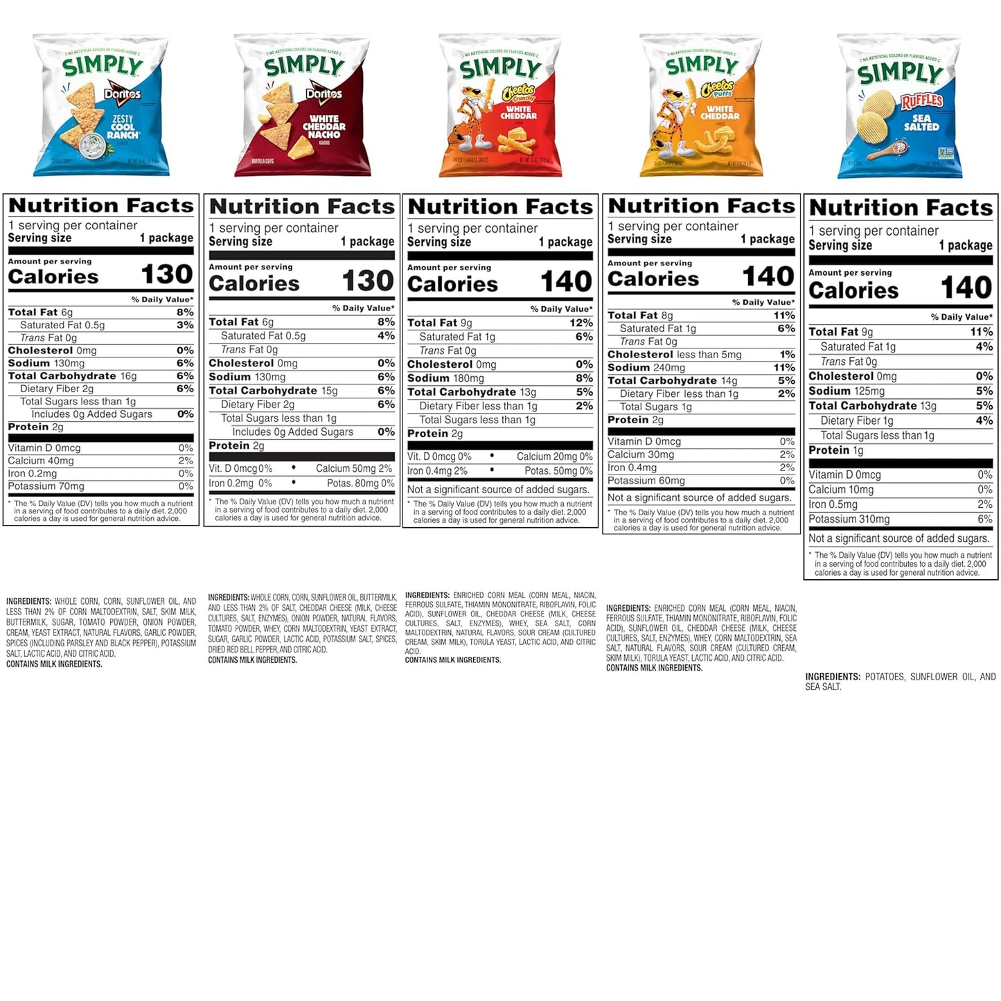 Organic Snacks Variety Pack – 36 Count, 0.875 oz Individual Bags – Packaging May Vary