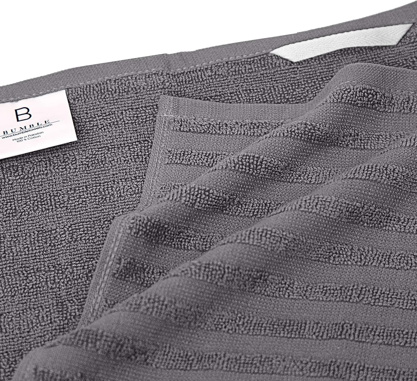 Premium Cotton Kitchen Towels (20"x 28", 6-Pack) | Absorbent Dish Cloths with Hanging Loop | Gray