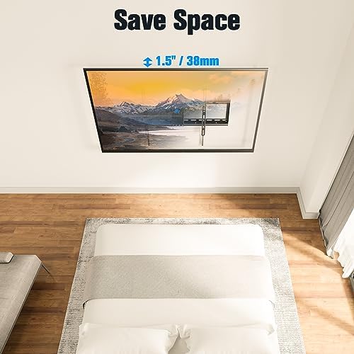 Universal Tilt TV Wall Mount for 37–75” TVs – Fits 16", 18", 24" Studs, Max VESA 600x400, Holds up to 132lbs, Low Profile
