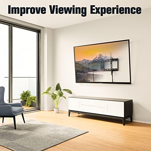 Universal Tilt TV Wall Mount for 37–75” TVs – Fits 16", 18", 24" Studs, Max VESA 600x400, Holds up to 132lbs, Low Profile