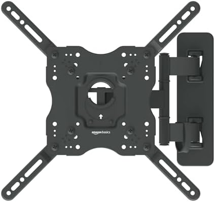 Full Motion Articulating Wall Mount for 26” to 55” TVs – Fits Flat Panels up to 80lbs, Black
