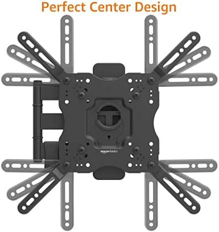 Full Motion Articulating Wall Mount for 26” to 55” TVs – Fits Flat Panels up to 80lbs, Black