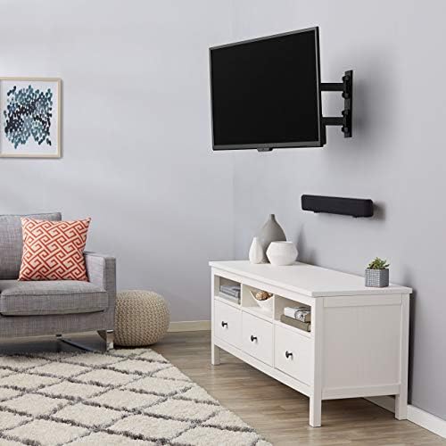 Full Motion Articulating Wall Mount for 26” to 55” TVs – Fits Flat Panels up to 80lbs, Black